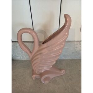 Mid-Century Modern Pink Swan Vase